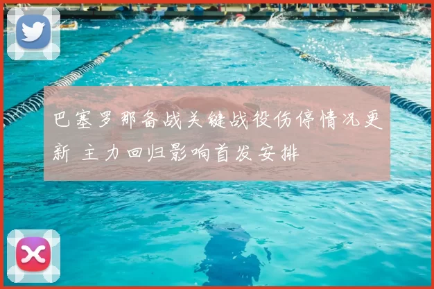 巴塞罗那备战关键战役伤停情况更新 主力回归影响首发安排